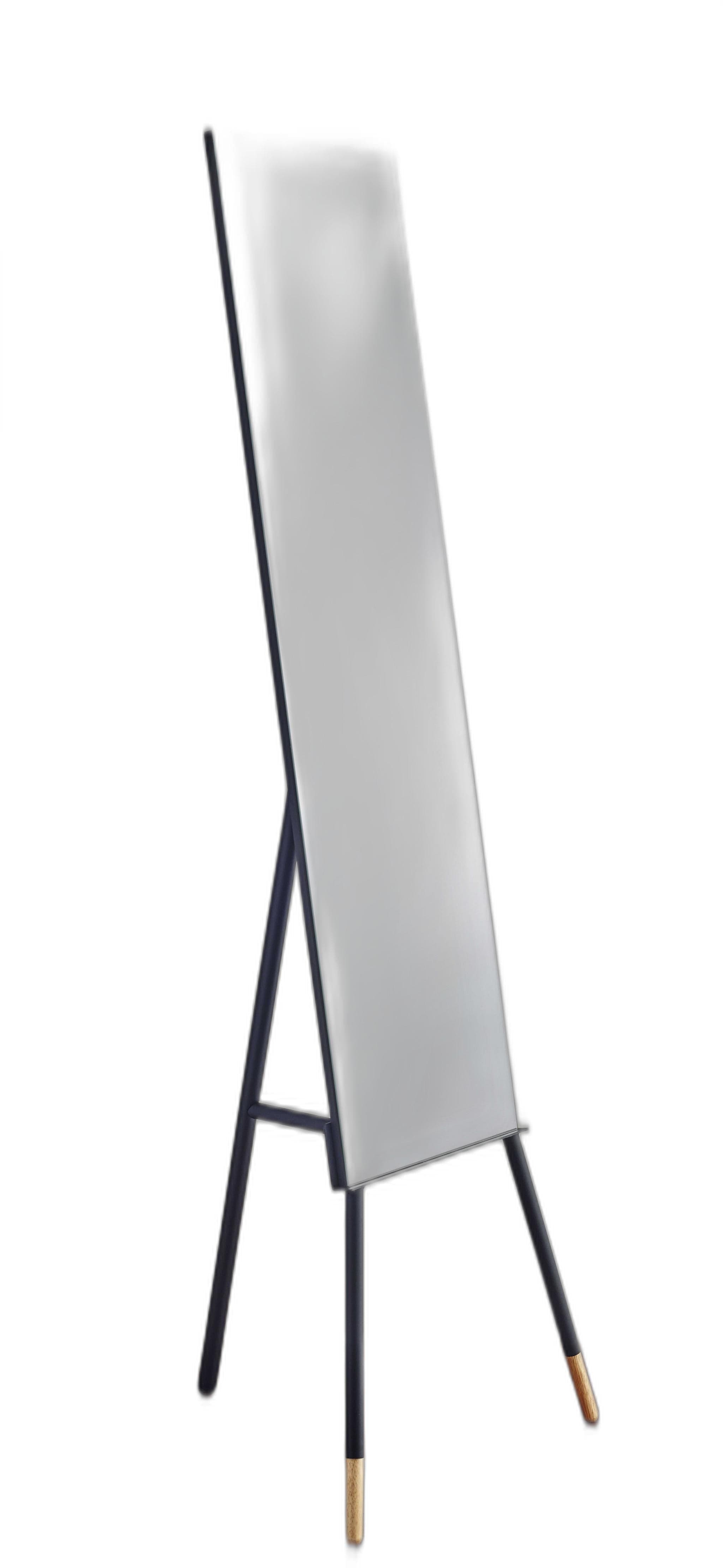 57" Black Rectangle Cheval Standing Metal Framed - Homeroots - Flyclothing LLC