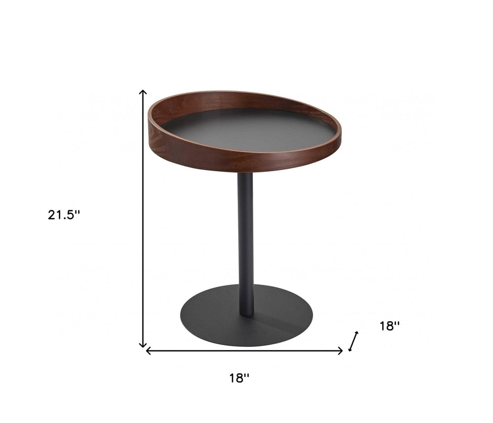 18" X 18" X 20-21.5" Black End Table - Homeroots - Flyclothing LLC