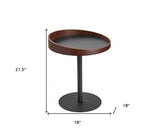 18" X 18" X 20-21.5" Black End Table - Homeroots - Flyclothing LLC