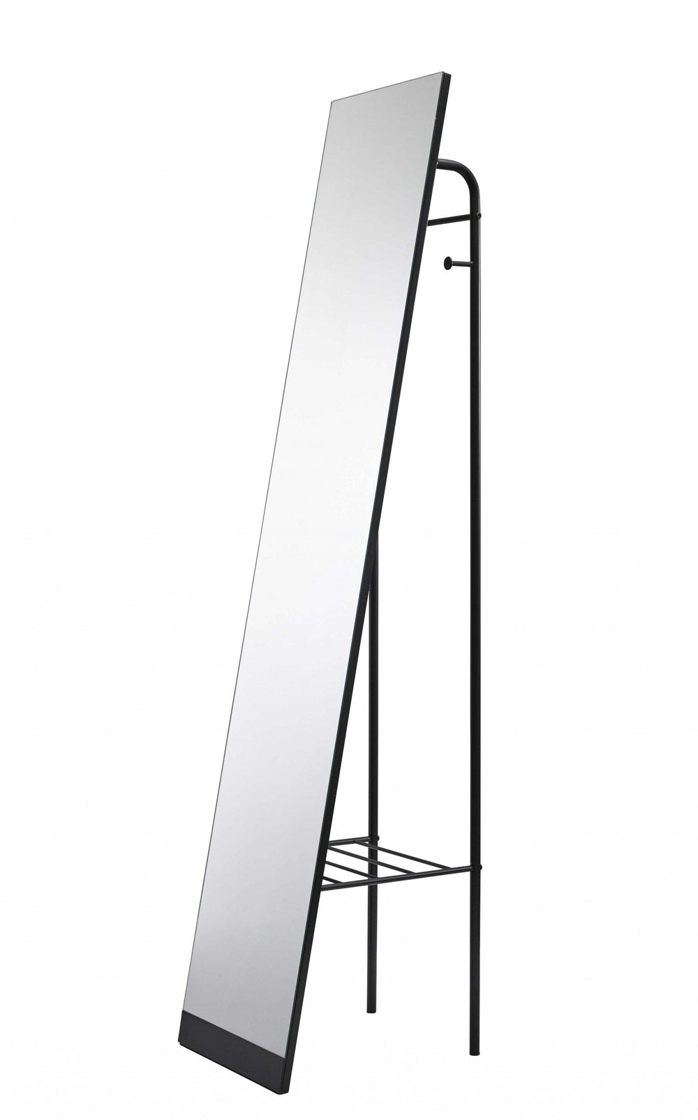 Black Rectangle Cheval Standing Metal Mirror - Homeroots