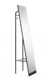 Black Rectangle Cheval Standing Metal Mirror - Homeroots
