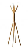68" Natural Modern Wood Coat Tree Rack - Homeroots