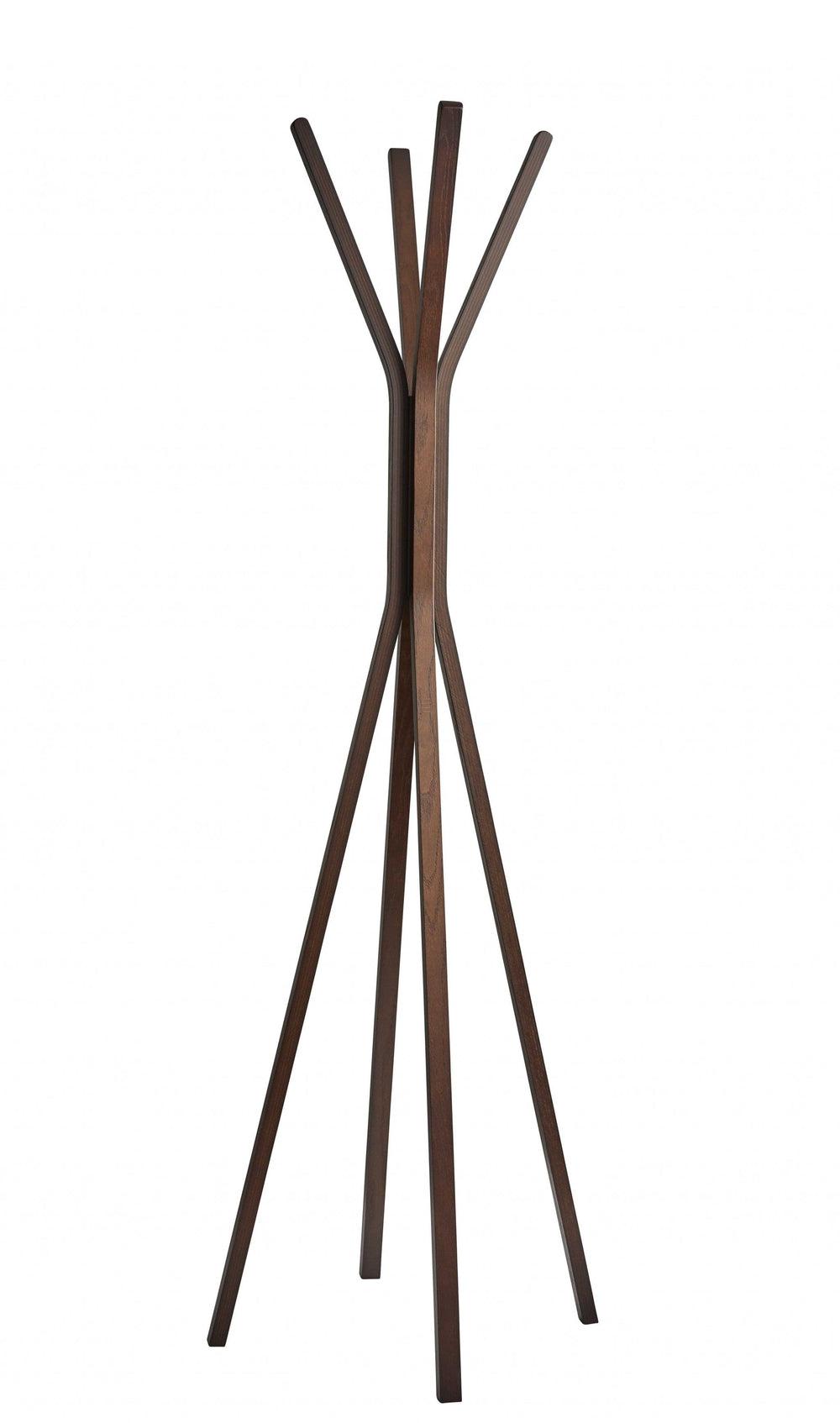16.5" X 16.5" X 68.25" Walnut  Coat Rack - Homeroots