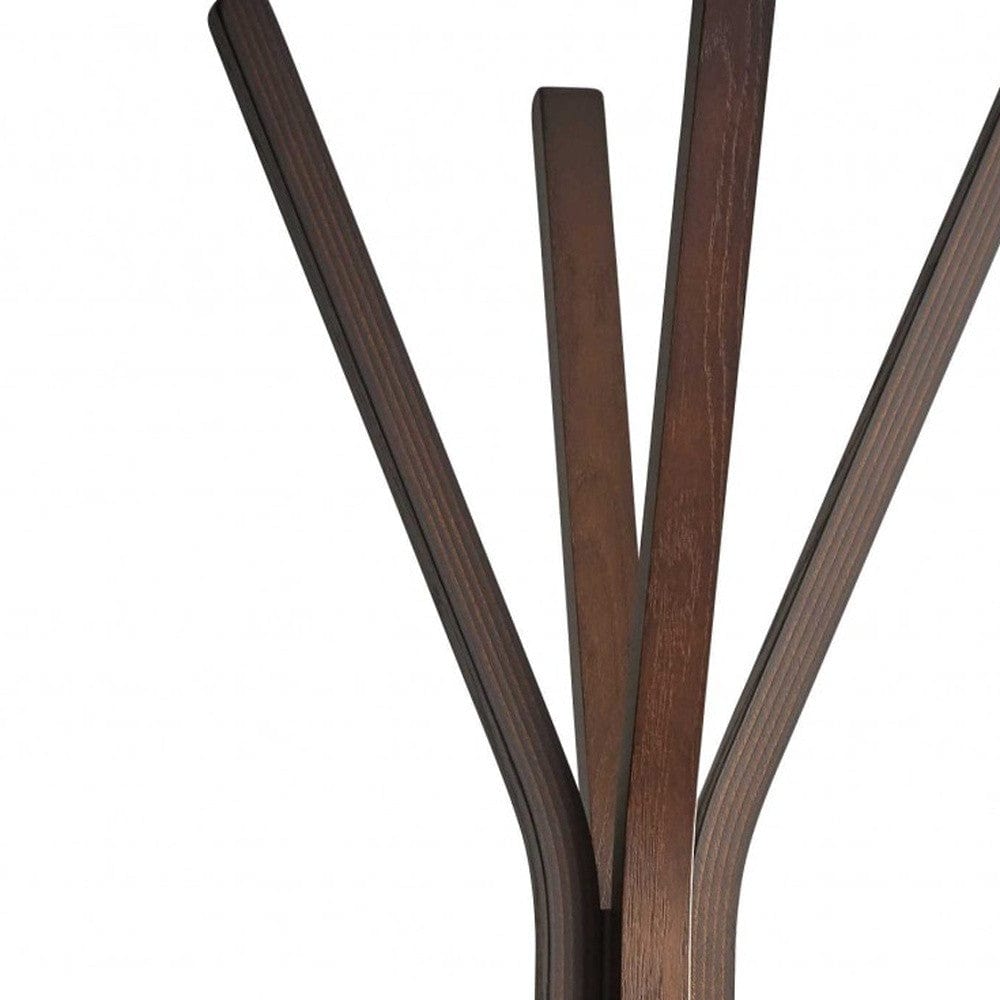 16.5" X 16.5" X 68.25" Walnut Coat Rack - Homeroots - Flyclothing LLC