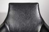 Distressed Black Faux Leather Armchair - Homeroots - Flyclothing LLC