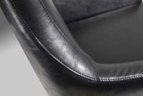 Distressed Black Faux Leather Armchair - Homeroots - Flyclothing LLC