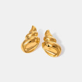 18K Gold-Plated Conch Earrings - Trendsi - Flyclothing LLC
