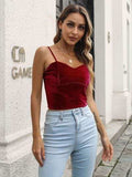 Sweetheart Neck Cropped Cami - Trendsi - Flyclothing LLC