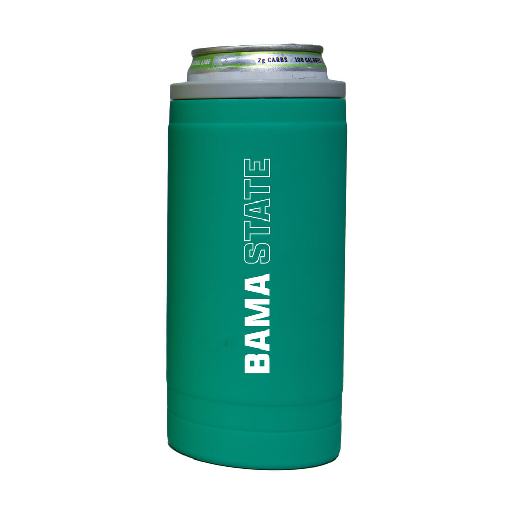 Alabama State 12oz Optic Stacked Soft Touch Slim Coolie