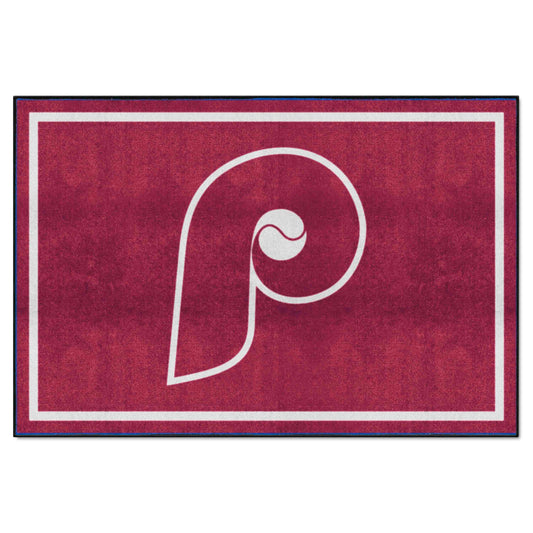 Philadelphia Phillies 5ft. x 8 ft. Plush Area Rug - Retro Collection - Philadelphia Phillies