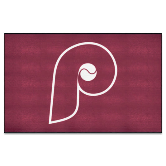 Philadelphia Phillies Ulti-Mat Rug - 5ft. x 8ft. - Retro Collection - Philadelphia Phillies