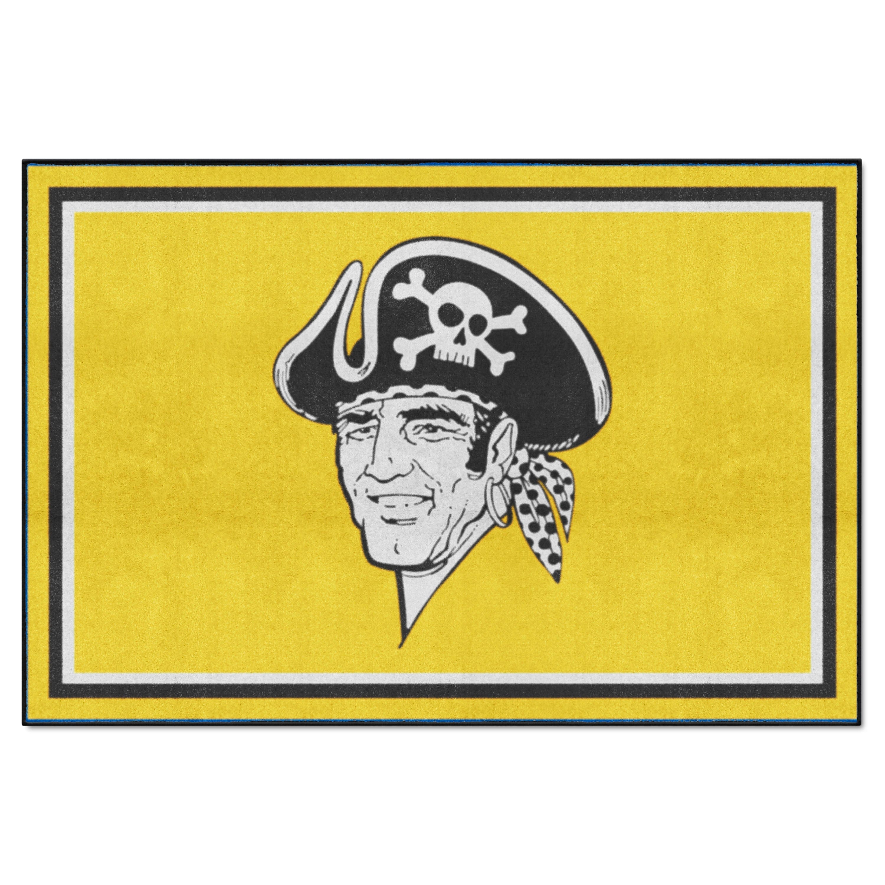 Pittsburgh Pirates 5ft. x 8 ft. Plush Area Rug - Retro Collection - Pittsburgh Pirates