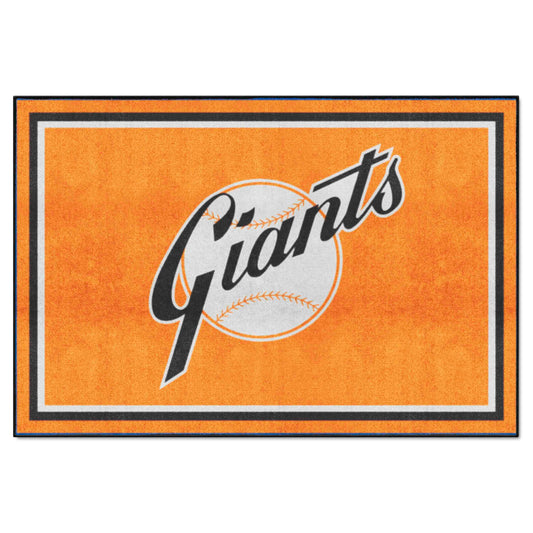 New York Giants 5ft. x 8 ft. Plush Area Rug - Retro Collection - New York Giants