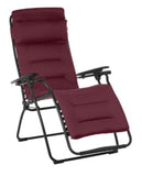 28" Red Steel Outdoor Zero Gravity Chair with Red Cushion - Homeroots - Flyclothing LLC