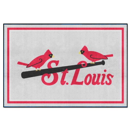 St. Louis Cardinals 5ft. x 8 ft. Plush Area Rug - Retro Collection