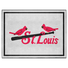 Alfombra de felpa de 2,4 x 3 m de los St. Louis Cardinals - Colección retro