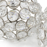 6" Silver Faux Crystal and Silver Decorative Orb Tabletop Sculpture - Homeroots