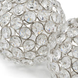 4" Silver Faux Crystal and Silver Decorative Orb Tabletop Sculpture - Homeroots - Flyclothing LLC