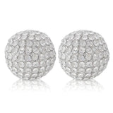 Set of Two Clear Faux Crystal and Silver Decorative Orb Tabletop Sculptures - Homeroots - Flyclothing LLC