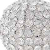Set of Two Clear Faux Crystal and Silver Decorative Orb Tabletop Sculptures - Homeroots - Flyclothing LLC