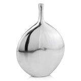 16" Silver Aluminum Tulip Table Vase - Homeroots