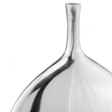 16" Silver Aluminum Tulip Table Vase - Homeroots
