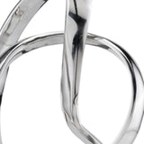 18" Silver and White Marble and Aluminum Sculpture - Homeroots - Flyclothing LLC