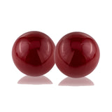 4" X 4" X 4" Red Aluminum Poppy Sphere - Homeroots