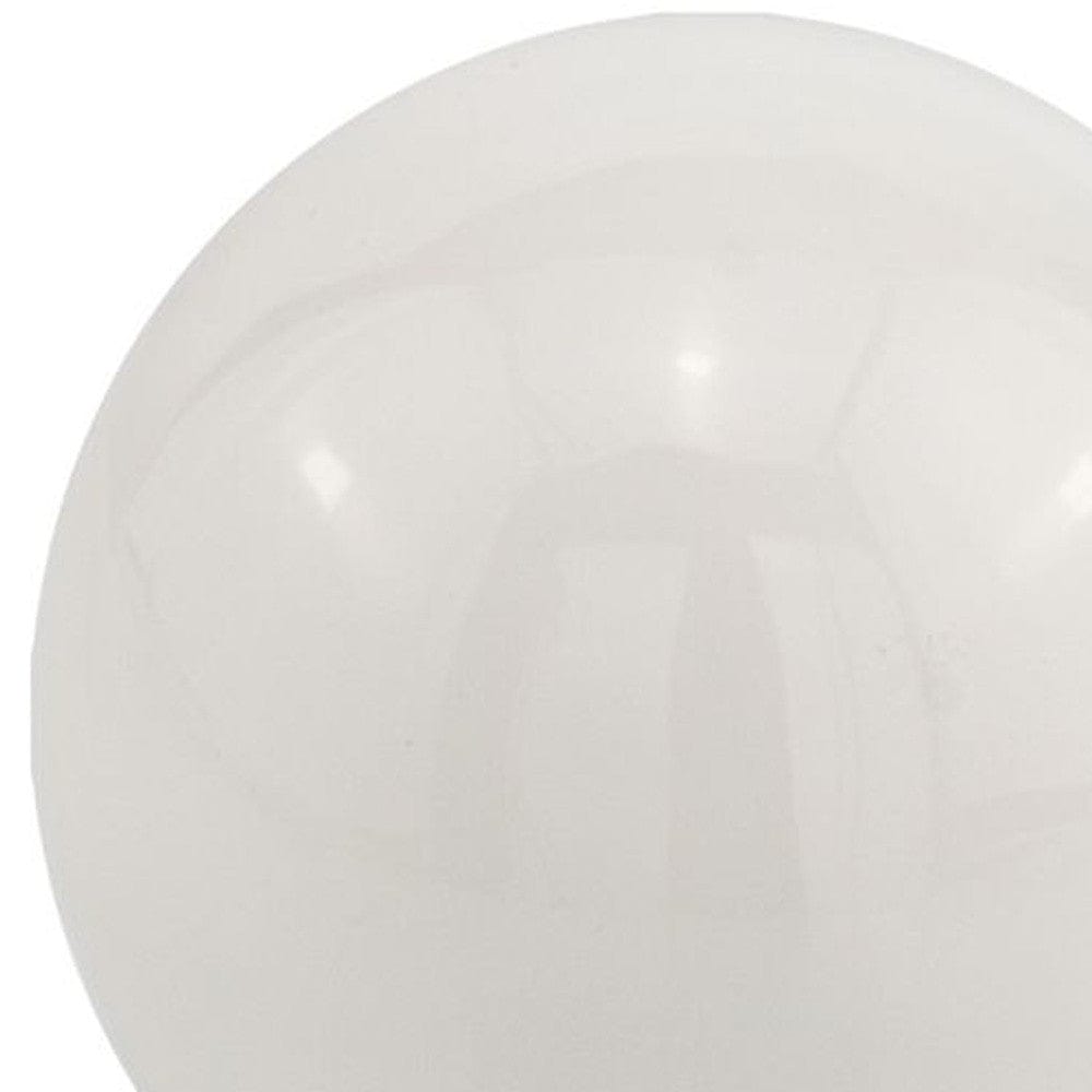 4" X 4" X 4" White Aluminum Sphere - Homeroots