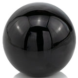 4" Black Aluminum Decorative Orb Tabletop Sculpture - Homeroots