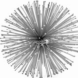 6" Silver Iron Decorative Urchin Spiky Sphere Tabletop Sculpture - Homeroots - Flyclothing LLC