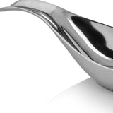 8" Silver Aluminum Long Wavy Bowl - Homeroots
