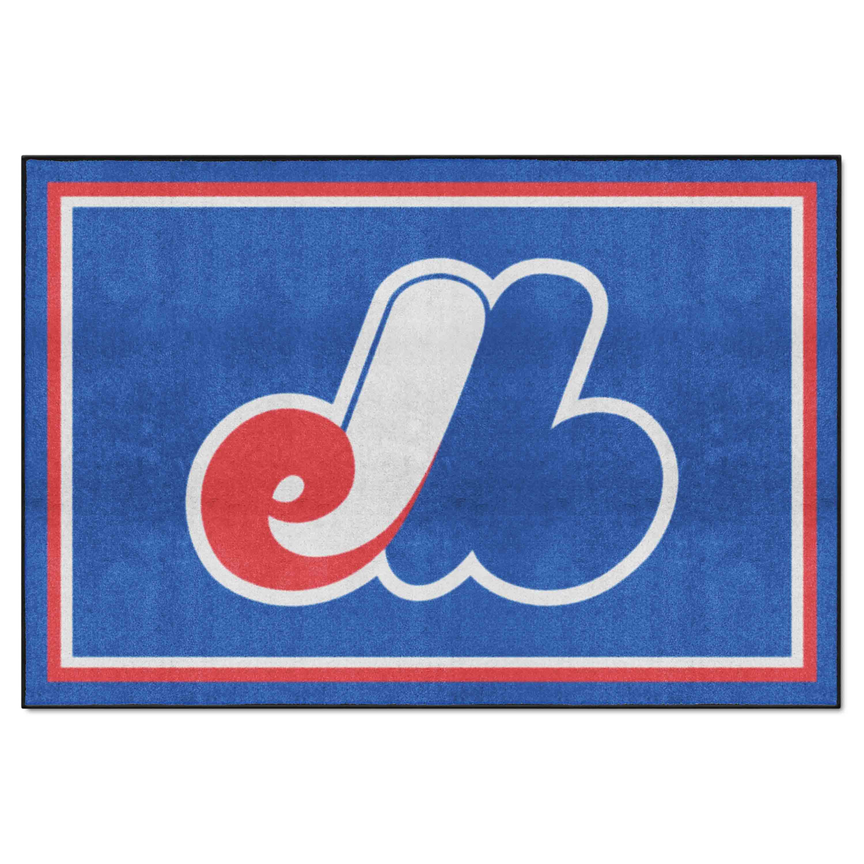 Montreal Expos 5ft. x 8 ft. Plush Area Rug - Retro Collection - Montreal Expos