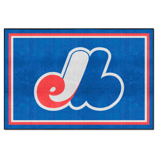 Montreal Expos 5ft. x 8 ft. Plush Area Rug - Retro Collection - Montreal Expos