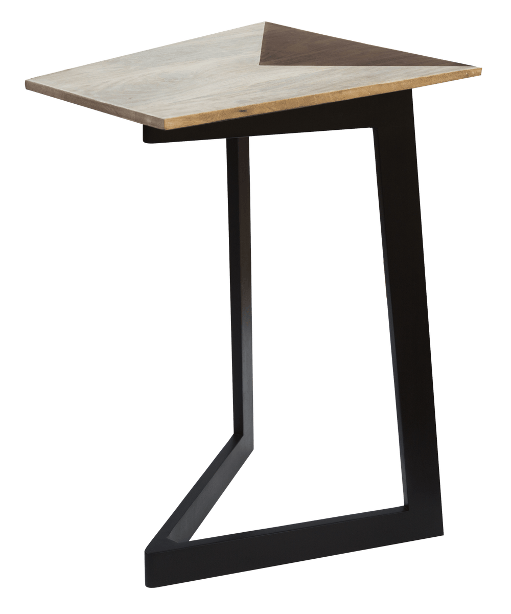 28" Black And Brown Solid Wood End Table - Homeroots - Flyclothing LLC