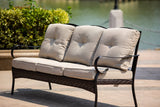 69" Beige Polyester Blend Settee With Black Legs - Homeroots - Flyclothing LLC