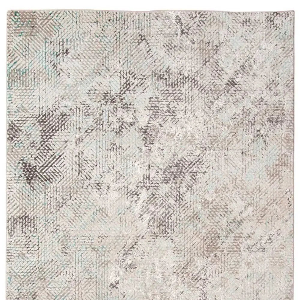 4' X 6' Gray and Black Abstract Power Loom Handmade Area Rug - Homeroots - Flyclothing LLC