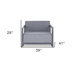 39" Gray Arm Chair - Homeroots - Flyclothing LLC