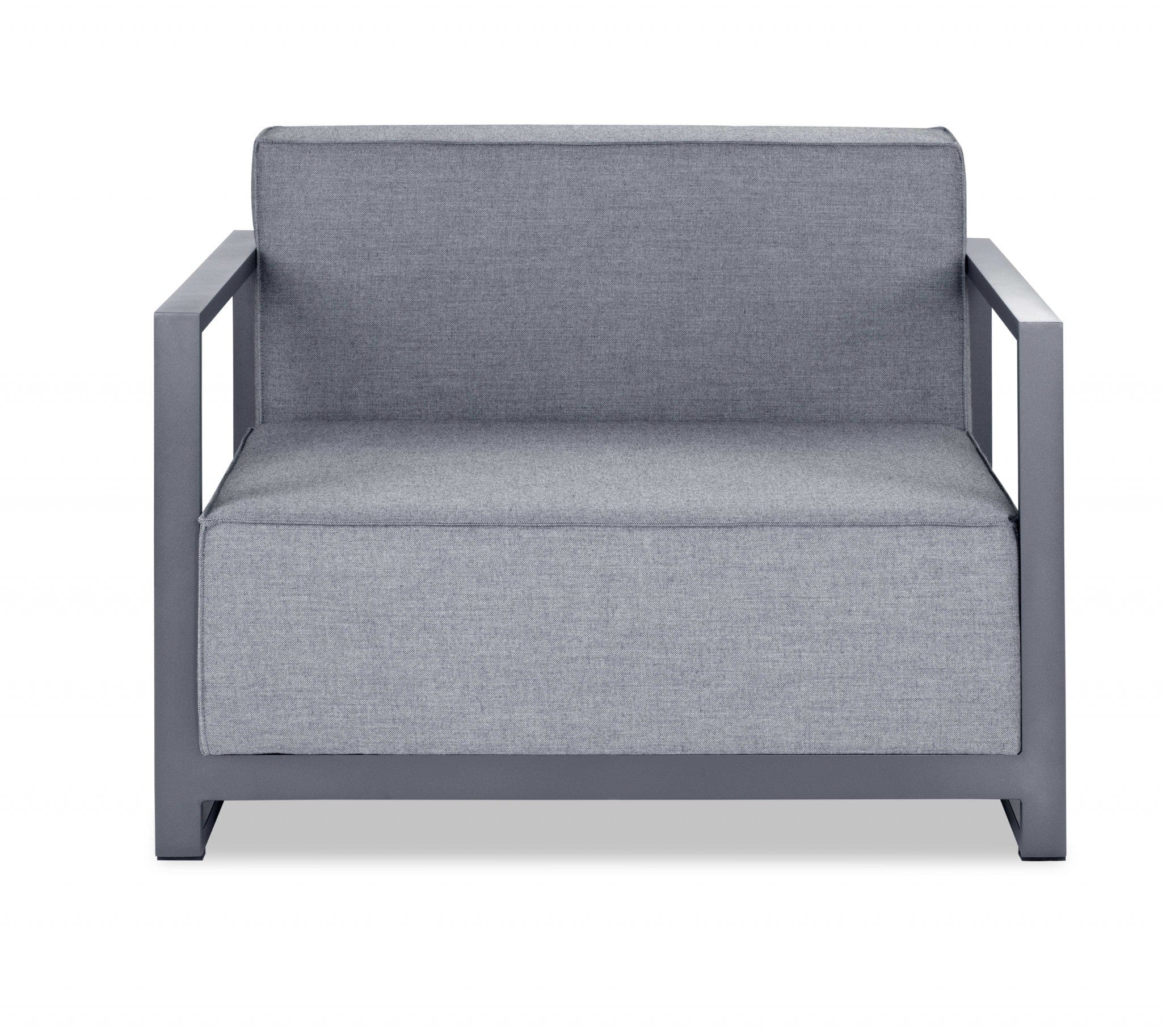 39" Gray Arm Chair - Homeroots - Flyclothing LLC