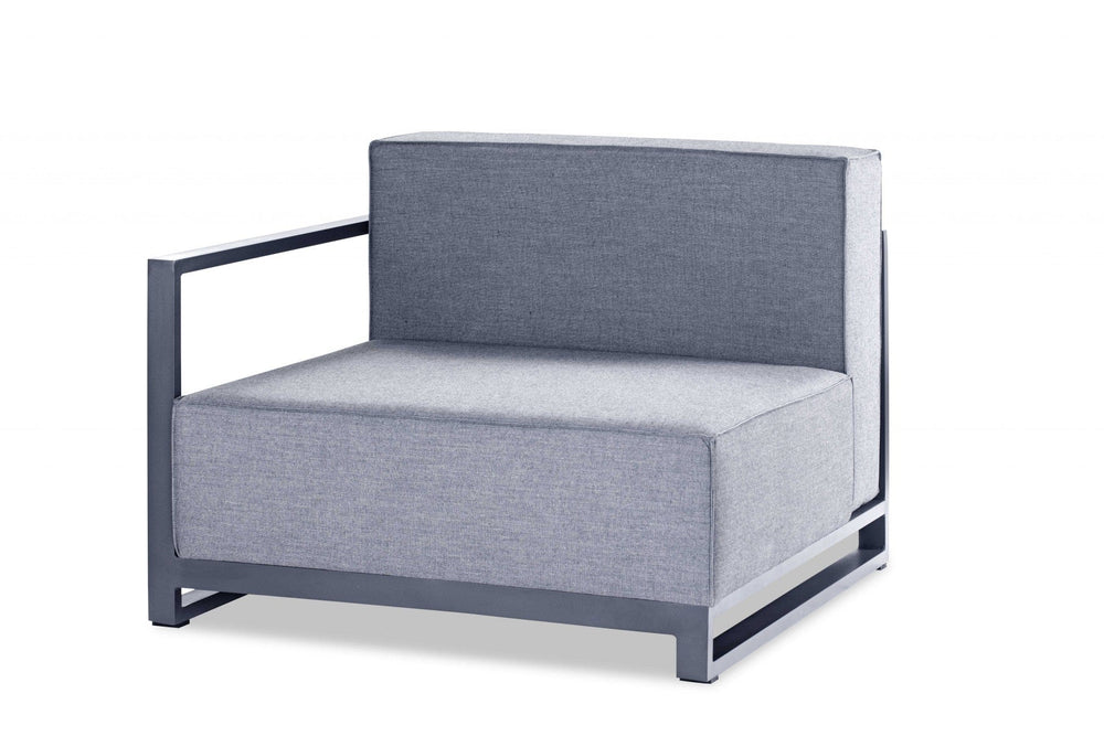 37" Gray Linen Side Chair - Homeroots