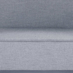 37" Gray Linen Side Chair - Homeroots