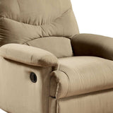 35" Beige Microfiber Recliner - Homeroots - Flyclothing LLC