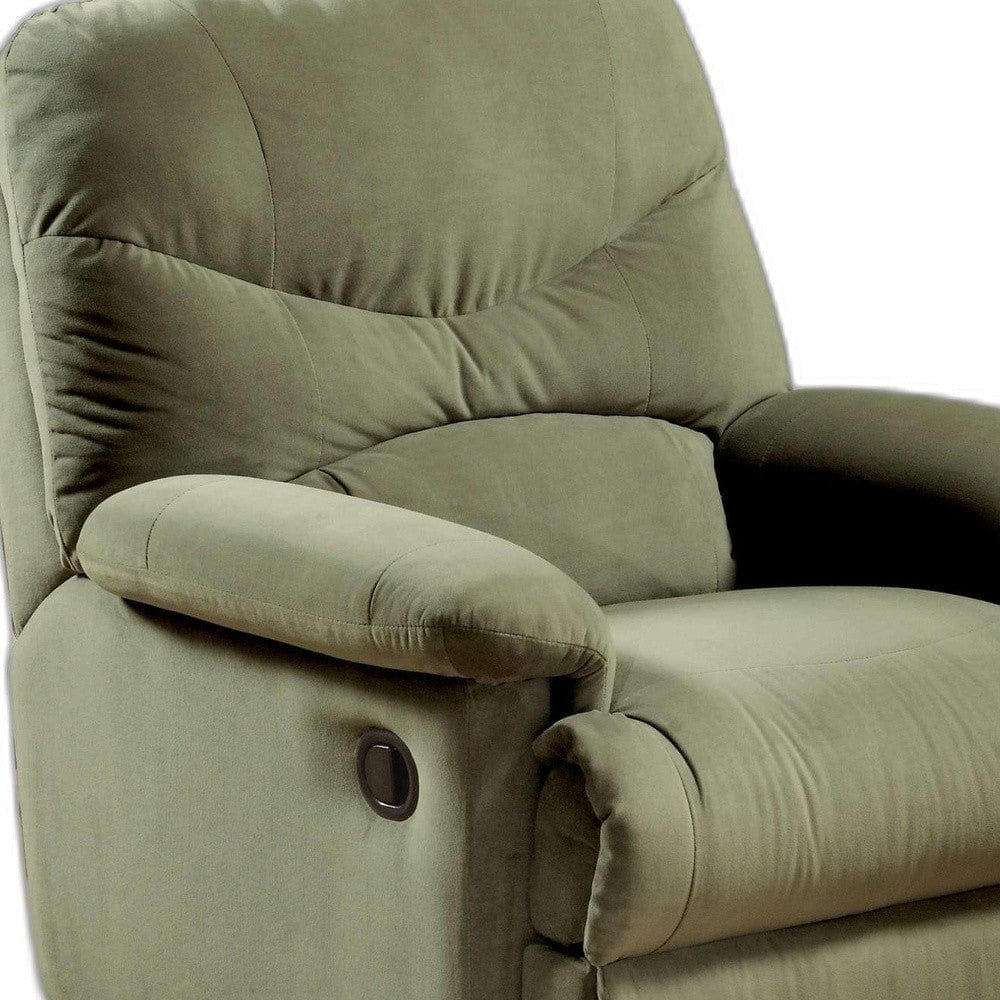 35" Sage Microfiber Recliner - Homeroots
