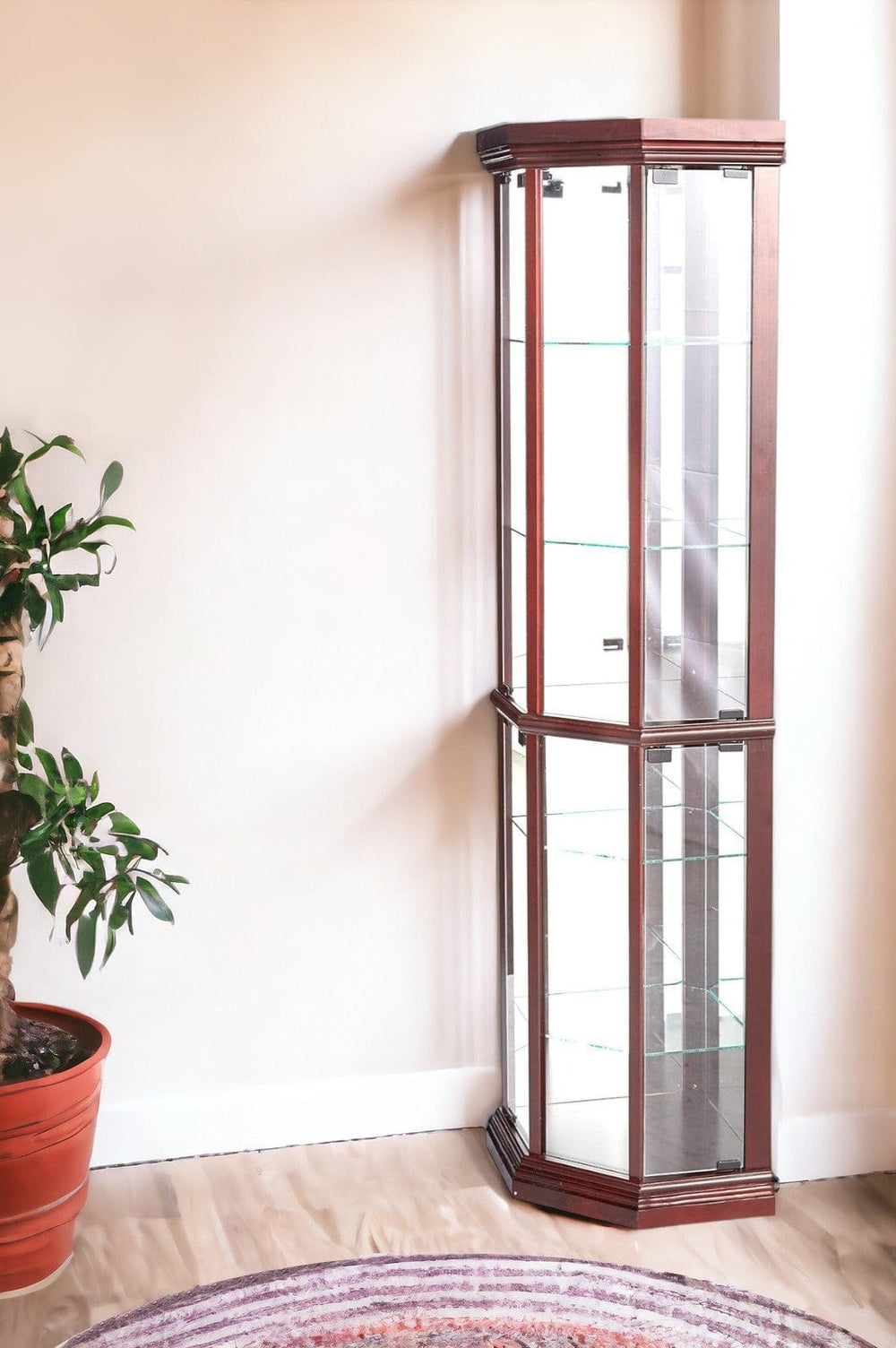 16" Dark Brown Display Stand - Homeroots