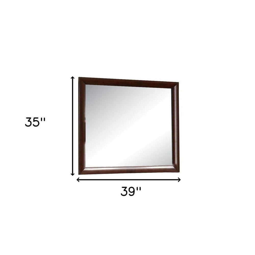 35" Espresso Framed Dresser Mirror - Homeroots - Flyclothing LLC
