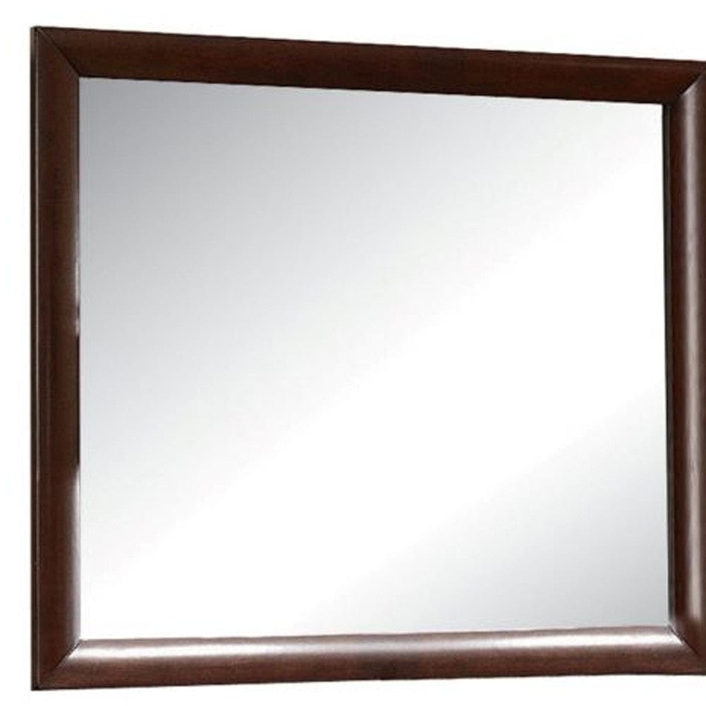 35" Espresso Framed Dresser Mirror - Homeroots - Flyclothing LLC