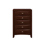 32" Espresso Solid Wood Five Drawer Chest - Homeroots