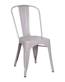 Set of Two White Metal Dining Side Chairs - Homeroots