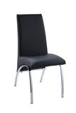 Set of Two Silver Upholstered Faux Leather Dining Side Chairs - Homeroots