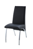 Set of Two Silver Upholstered Faux Leather Dining Side Chairs - Homeroots